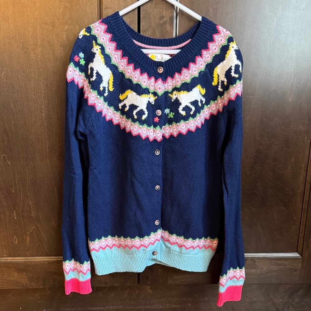Mini Boden Unicorn Cardigan